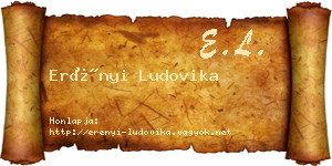 Erényi Ludovika névjegykártya
